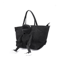Nouveau Sac Fourre-tout Élégant et Polyvalent Zenos Gris Lapin Personnalisé pour Femme 2026 – Sac à Bandoulière Décontracté et Adorable avec Chaînes Portables, Motif Ours de Dessin Animé, Grande Capacité