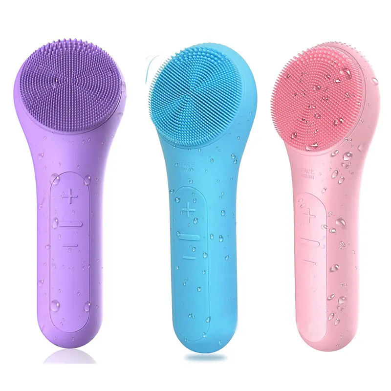 Sonic Silicone Cleansing Device Facial Cleansing Brush Face Exfoliating Brush Private Label Rechargeable IPX7 Waterproof 300g