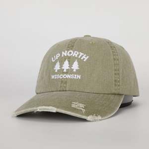 หมวกแก๊ปเบสบอลสำหรับเล่นกีฬาแบบปรับแต่งได้หมวกผ้าฝ้ายแท้ปักลายตัวอักษร - Product Image 1