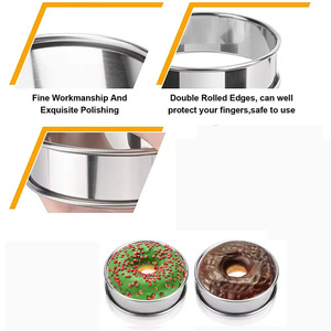 Anneaux de tarte à muffins en acier inoxydable Moule rond en métal à double roulage ou gâteau à tarte aux fruits Cookie Cuisine Biscuit Pâtisserie - Product Image 5