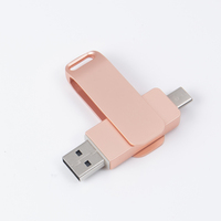 Unidad Flash USB Metálica Móvil de Gran Capacidad, 16GB-512GB, 3.0 Tipo-C, Transferencia Rápida de Datos, Colores Personalizados, Logotipo, 1 Año de Garantía
