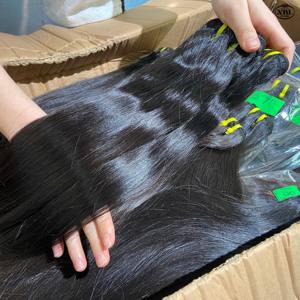 XBL ekstensi rambut lurus tulang rambut mentah Vietnam grosir asli Super Double ditarik Vietnam bundel penyedia rambut - Product Image 5