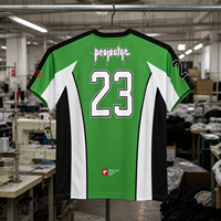 Maillot de football Yingling vert, blanc et noir, avec emblème d'équipe, respirant, en maille, unisexe, vente en gros