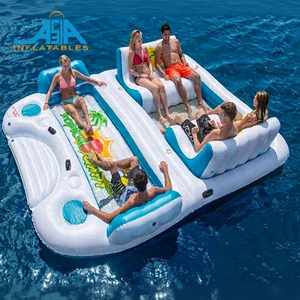 Colchoneta Flotante para Fiestas en la Playa, CoolerZ Tropical Breeze, <span class=keywords><strong>Isla</strong></span> Flotante Inflable para Ocio - Product Image 1