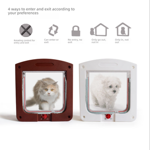 Porte rectangulaire classique bidirectionnelle pour chat et chien réutilisable avec contrôle d'entrée et de sortie gratuit pour les fournitures pour animaux de compagnie du salon - Product Image 2