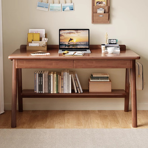 Scrivania in Legno Massello Stile Nordico per Soggiorno, Camera da Letto, Studio, Ufficio Moderno e Semplice, Scrivania per Computer in Stile Giapponese - Product Image 2