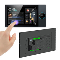 2025 nuevo Panel de pantalla táctil de 7 pulgadas Centro de música central de pared Tuya Zigbee Gateway con 2 zonas de música diferentes altavoces con cable