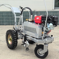 Machine de marquage routier à pulvérisation à froid à poussée manuelle haute efficacité pour lignes de stationnement et passages zébrés