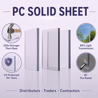 Matériau de couverture de toit pour ferme commerciale de 1,1 mm à 4 mm, plaque de polycarbonate en rouleau