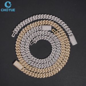 CHOYUE <b>Statement</b> <b>Necklace</b> VVS Moissanite Baguette Cut 18K Gold Plated Geometric Link Chain Luxury Unisex Party Jewelry - Product Image 3