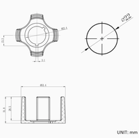 Cache de protection en plastique industriel HBAN pour interrupteurs de commande de 22 mm, conception de sécurité pour interrupteurs d'arrêt d'urgence, prévention des accidents