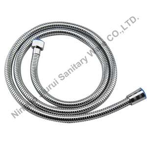 Douchette de salle de bain flexible anti-obstruction en acier inoxydable chromé de 1,5 m avec <span class=keywords><strong>tuyau</strong></span> extractible et raccord en laiton 1/2 JIURUI - Product Image 4