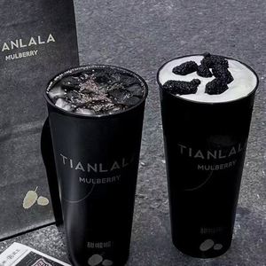 Custom Recyclable PP Food Grade Material 16oz 22oz Black Frosted Plastic <b>Cups</b> with <b>Lids</b> <b>and</b> <b>Straws</b> - Product Image 3