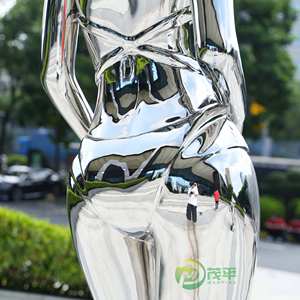 Tamaño personalizado Interior Exterior arte 3D lujo metal artesanía tecnología futura mujer robot escultura de acero inoxidable - Product Image 5