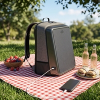 Sac à dos solaire léger et portable, sac à dos solaire pratique avec système de charge USB, design respirant des bretelles