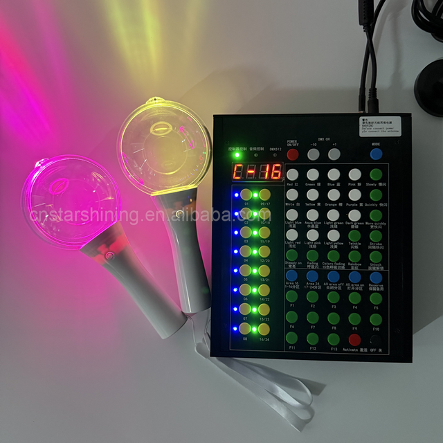 Custom logo Acrylic LED Light Stick DMX 512 Control Rechargeable RGB Light up Flash Stick for K-pop Concerts Events Party Gifts