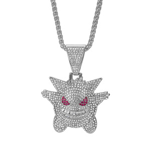 Colgante de <span class=keywords><strong>Fantasma</strong></span> Iced Out con Diamantes de Imitación Coloridos, de Aleación de Zinc con Cristales Pavé, Estilo Hip Hop Anime para Raperos - Product Image 6