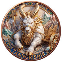 Pièce de monnaie en cuivre pur 999 de 5 oz, colorée, en relief, série animale mythologie nordique, cadeau créatif, édition de collection