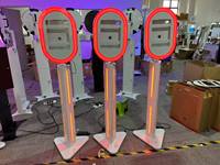 Station de photomaton portable en métal avec flight case, anneau lumineux LED RGB et logiciel de nuit pour iPad Air