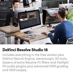 Téléchargement DaVinci Resolve Studio 18 pour Mac/Win : Édition professionnelle, coloration, effets et post-production audio - Product Image 2