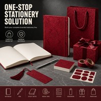 Maßgefertigtes PU-Leder Hardcover Notizbuch mit Fadenbindung, A5, 80 Blatt, Goldschnitt, Exklusives Geschenk für Führungskräfte