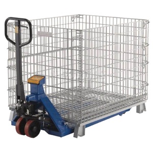 Zhongcang Wholesale Mesh Roll Racking Steel <strong>Cage</strong> Forklift <strong>Stacking</strong> Container Lockable Doors Industrial Storage <strong>Cage</strong> 1000kg - Product Image 6