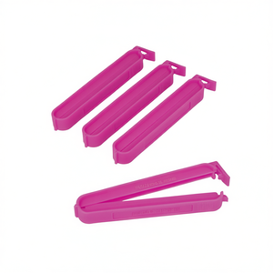 Juego de 4 clips largos para bolsas, cierre de plástico rosa para bolsas de almacenamiento y recipientes de alimentos - Product Image 2