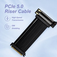 Câble Riser Splitter PCIe 5.0 X16 vers X8 X8 avec Blindage EMI, Double Connecteur, Câble d'Extension GPU Gen5, Cœur en Cuivre TPE pour Serveur PC ITX