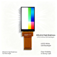 Layar LCD TFT 3.4 Inci 412*960 Resolusi, IC Driver ST7701, Kecerahan 800 CD/M2, Antarmuka RGB, Langsung dari Pabrik