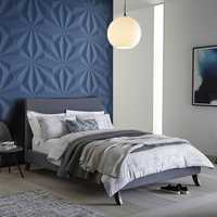 Panneau mural 3D en PVC Design diamant blanc 19.7 "x 19.7" antistatique motif géométrique papier peint adhésif décoration intérieure de la maison