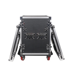 14U Space PA DJ Rack Road Flight Case en 17 "Profundidad y DJ Work Table Amplificador Case con ruedas <span class=keywords><strong>9mm</strong></span> Contrachapado Metal ATA Case - Product Image 4