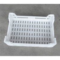 Conteneur pliable empilable de haute qualité en PP de qualité alimentaire, robuste, recyclable, avec grille ventilée pour le stockage