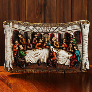 Escultura en Relieve de <span class=keywords><strong>la</strong></span> Última <span class=keywords><strong>Cena</strong></span>, Decoración Sagrada, Estatuas Religiosas, Artesanía Religiosa Navideña - Product Image 2