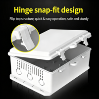 Caja de Plástico para Exteriores con Protección IP66, Caja de Conexiones Universal para Cámara de Seguridad, Conector de Cable de Alimentación