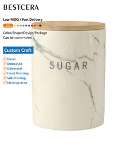 BESTCERA <span class=keywords><strong>Barattoli</strong></span> in Ceramica Stile Nordico <span class=keywords><strong>per</strong></span> Alimenti Secchi, Grande Capacità, Utensili da Cucina, Contenitori in Ceramica con Texture Marmorizzata <span class=keywords><strong>per</strong></span> Tè, <span class=keywords><strong>Caffè</strong></span>, <span class=keywords><strong>Zucchero</strong></span> - Product Image 1