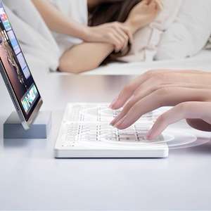 <span class=keywords><strong>Tastiera</strong></span> Wireless Ultra-Sottile Mini Pieghevole Portatile Leggera per <span class=keywords><strong>Smartphone</strong></span> Tablet iOS Android Windows Mac Disponibile - Product Image 4