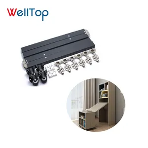 WT-B12 Đồ Nội Thất Mở Rộng Mở Rộng Gấp Kéo Ra Tiết Kiệm Không Gian Bàn Thép Khung Cơ Chế