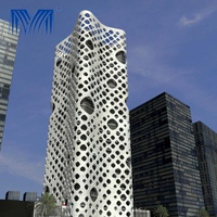 Nouvelle conception de panneaux muraux insonorisants en aluminium perforé 3D avec isolation phonique et design artistique courbé