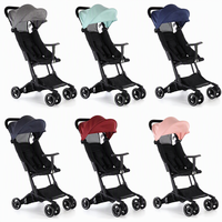 Poussette de luxe légère et pliable pour bébé, idéale pour les voyages en avion, avec sac de transport