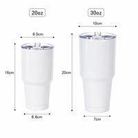 Venta al por Mayor de Vasos Térmicos de Acero Inoxidable de Doble Pared con Aislamiento al Vacío, Boca Ancha, 20/30 oz, con Tapa, para Viajes al Aire Libre