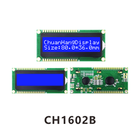 Afficheur LCD 1602 QAPASS CH1602B, module LCD 16x2 monochrome à cristaux liquides avec grande fenêtre, type COB, pinout 1602 HD162A