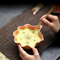 Bol à matcha en céramique, pot à matcha de qualité supérieure, tasses à matcha martelées à la main Canakin avec logo, repose-cuillère à matcha chromé