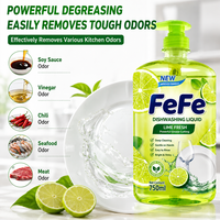 Liquide vaisselle Lime Fresh 750 ml, puissant dégraissant, nettoyage en profondeur, rinçage facile, doux pour les mains, nettoyant pour la cuisine