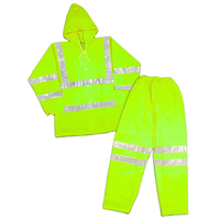 Veste et pantalon imperméables haute visibilité pour l'extérieur, équipement de travail de sécurité, combinaison de pluie réfléchissante haute visibilité pour hommes