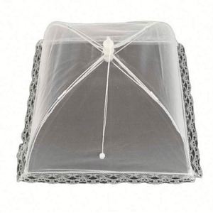 Online Best Selling Eco-Friendly Plastic 43x43cm Folding Insect-proof Square White Food Cover Lightweight 50g Hand Wash Only - Product Image 6