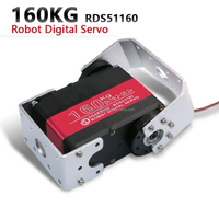 Servo Robot Torsi Tinggi Tahan Air 24V 160KG Servo Digital untuk Dsservo RDS51160 51160 Dual Axis + Braket Pemasangan U Disk Logam