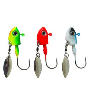 15-45G Hameçon tête <span class=keywords><strong>de</strong></span> poisson Leurre méné artificiel en plomb composite <span class=keywords><strong>avec</strong></span> hameçon <span class=keywords><strong>de</strong></span> surface pour le saumon carpe bar en position rivière - Product Image 1