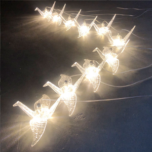 Vente en gros d'accessoires de mise en page de scène de mariage 10 têtes acrylique <span class=keywords><strong>grue</strong></span> lumineuse plafonnier décoratif LED cristal <span class=keywords><strong>oiseau</strong></span> lustre lumières - Product Image 2