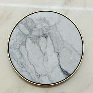 ที่รองแก้วหินอ่อนหินธรรมชาติสีขาวลายพรางทันสมัยงานฝีมือสำหรับใช้ในห้องครัวและบันไดกลางแจ้ง - Product Image 2