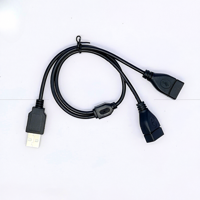 USB 2.0 a Male to USB Female Jack Y Splitter Hub Power Cord Extension Adapter Cable for Computer Charging with PVC & Pure Copper